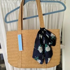 Brand new straw tote
